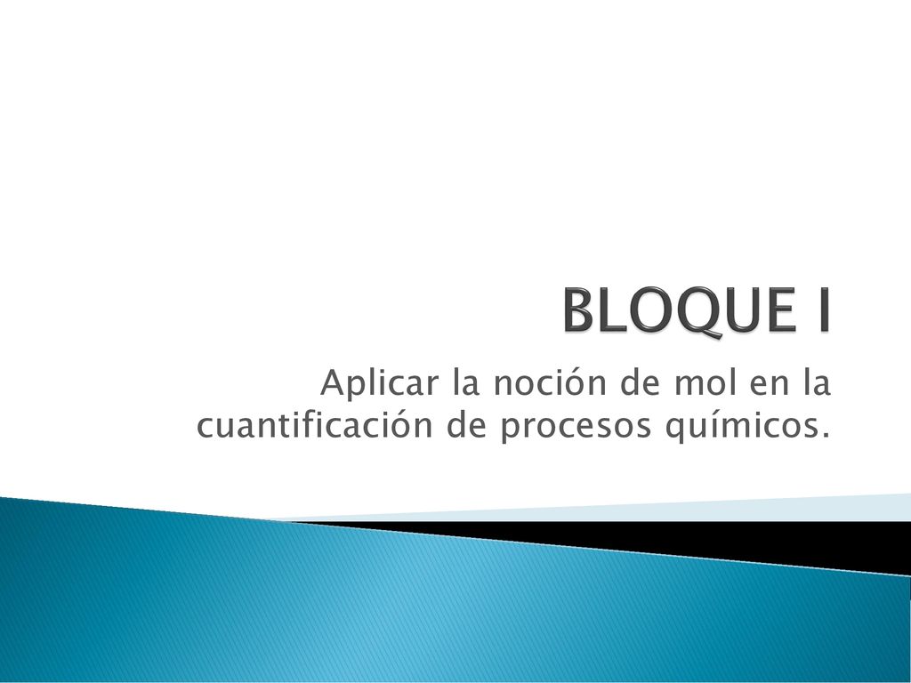 Aplicar la noción de mol en la cuantificación de procesos químicos.