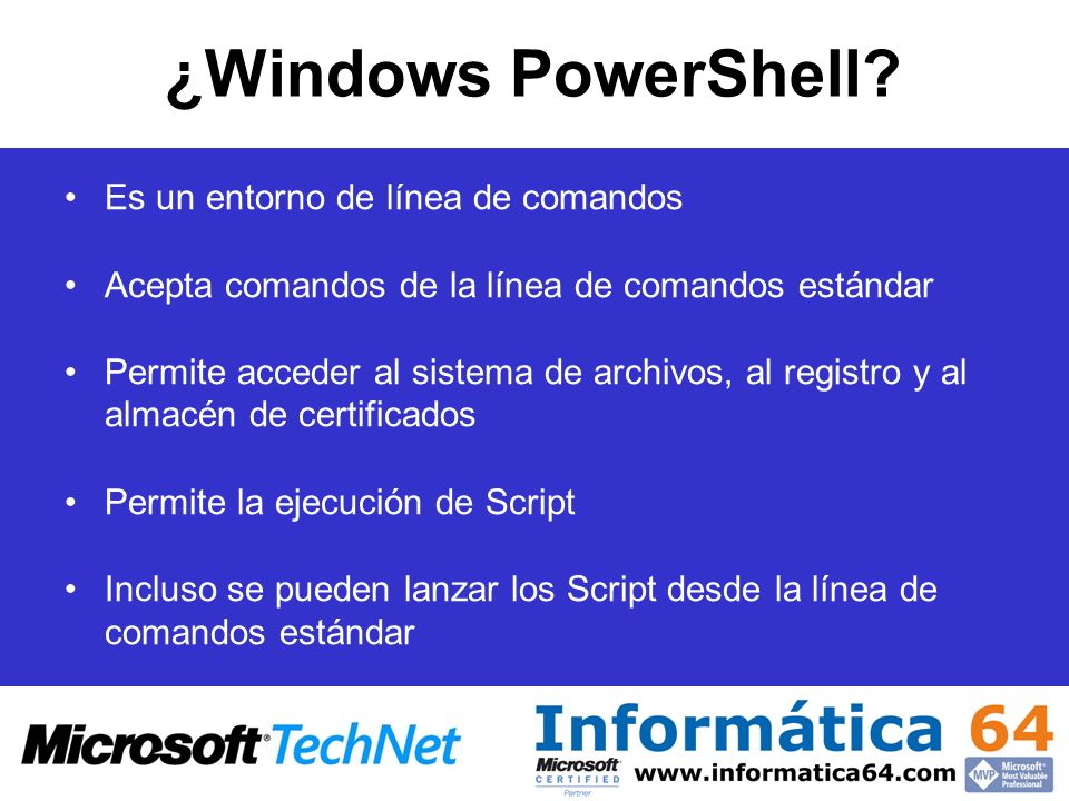 ¿Windows PowerShell Es un entorno de línea de comandos
