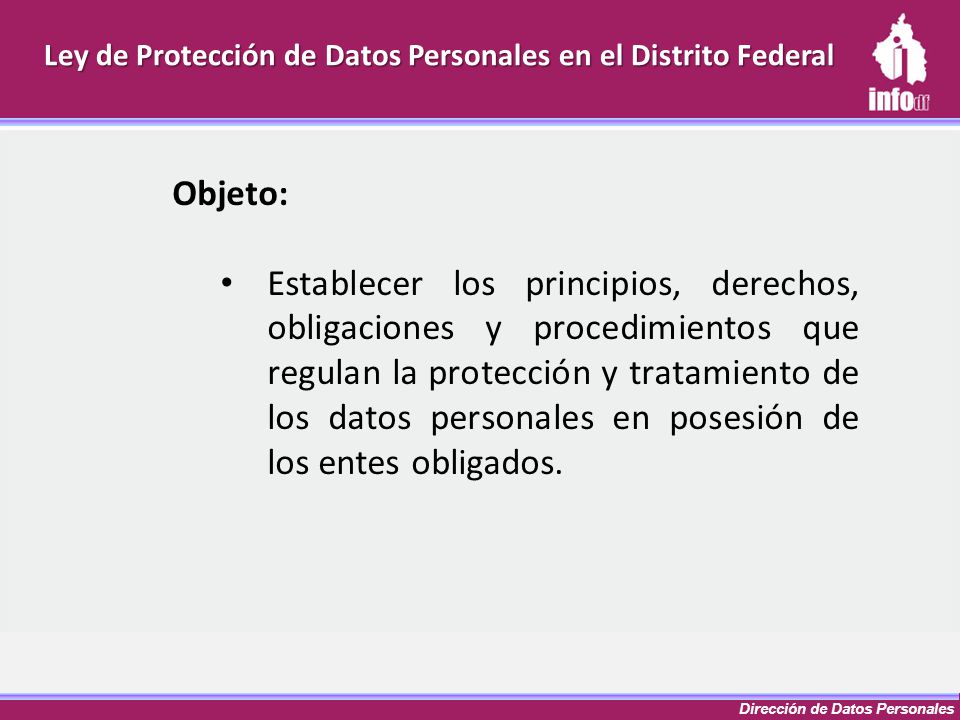Ley de Protección de Datos Personales en el Distrito Federal