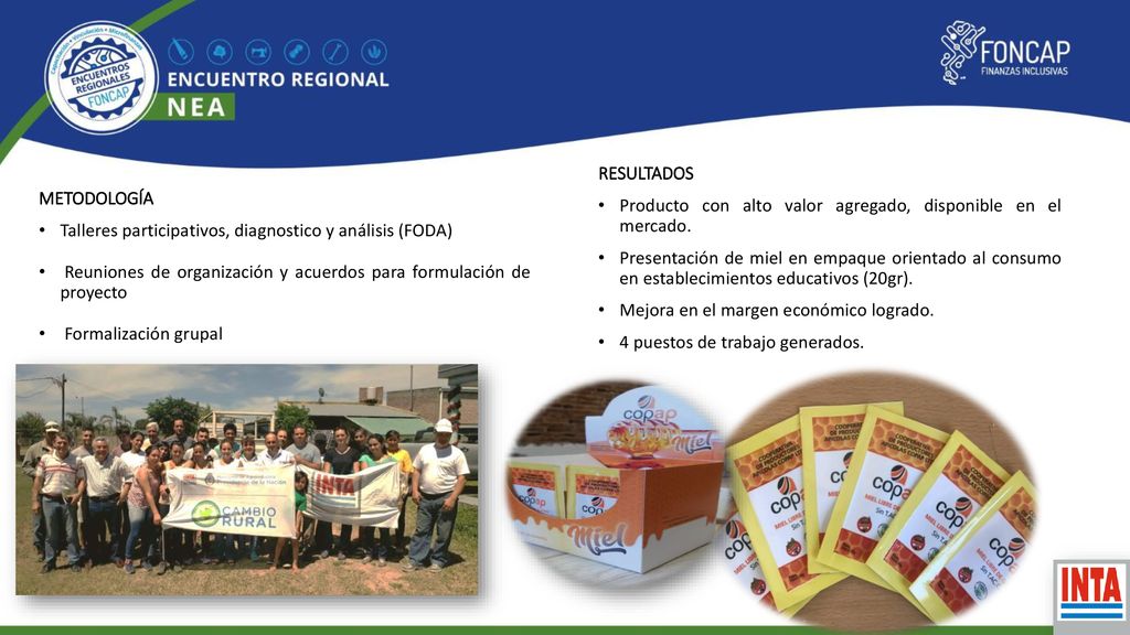 RESULTADOS Producto con alto valor agregado, disponible en el mercado.