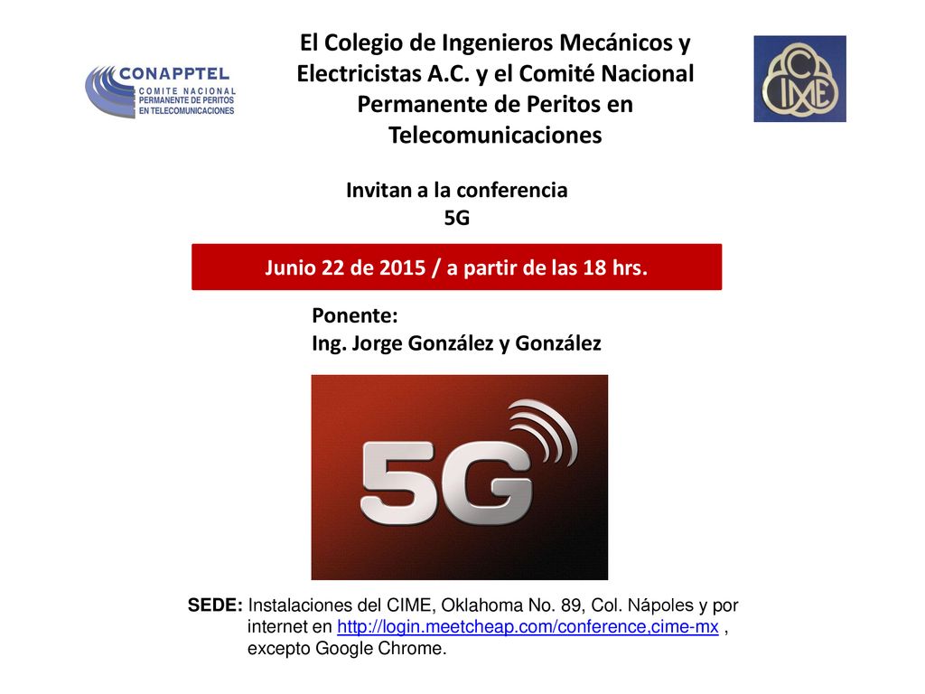 Junio 22 de 2015 / a partir de las 18 hrs.