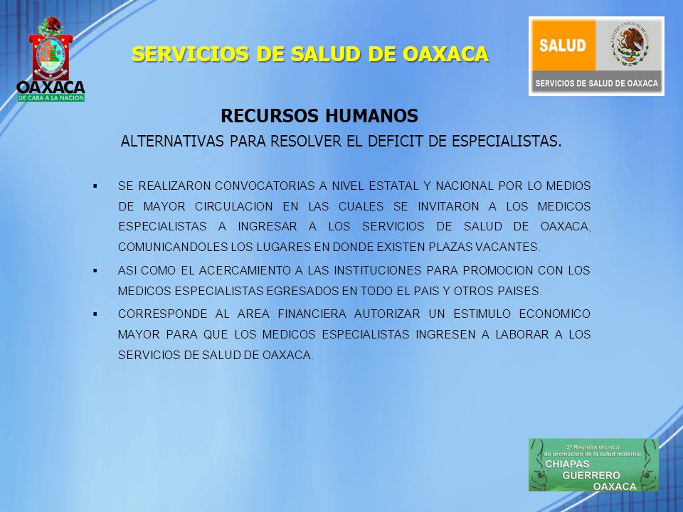 SERVICIOS DE SALUD DE OAXACA
