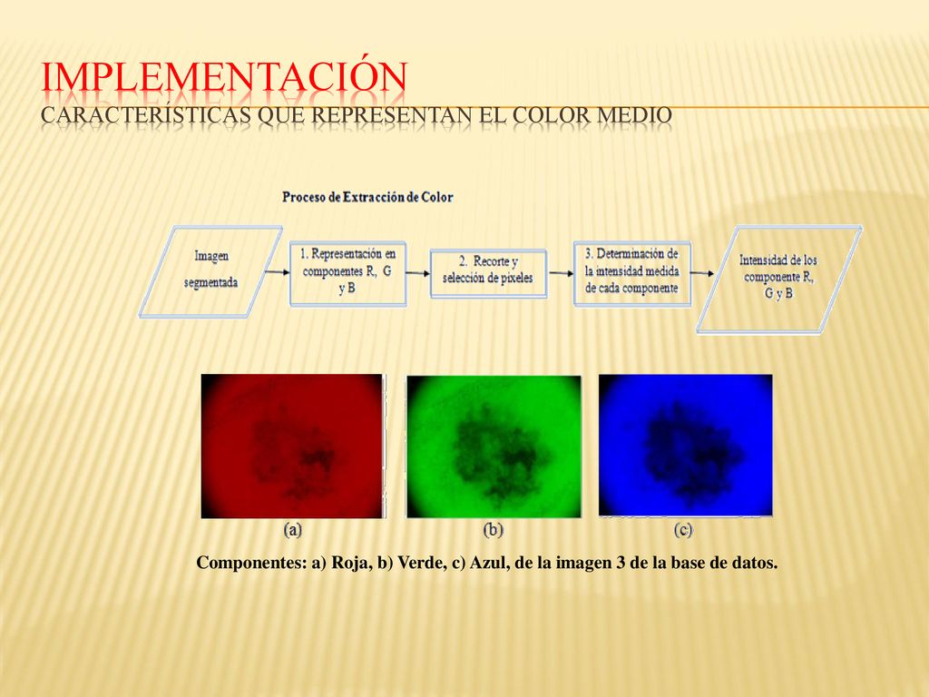 Implementación características que representan EL COLOR MEDIO