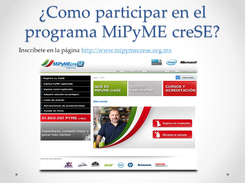 ¿Como participar en el programa MiPyME creSE