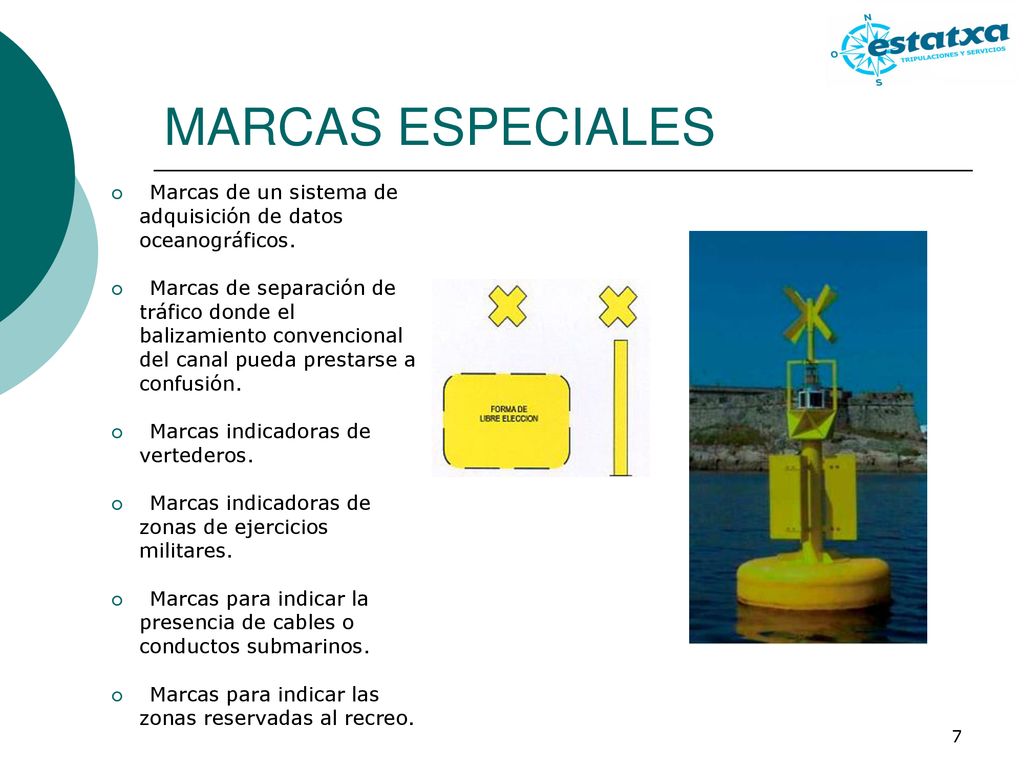 MARCAS ESPECIALES Marcas de un sistema de adquisición de datos oceanográficos.