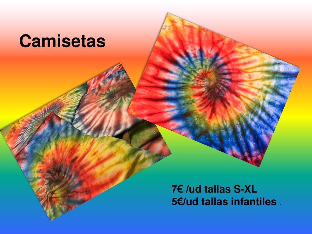 Camisetas 7€ /ud tallas S-XL 5€/ud tallas infantiles .