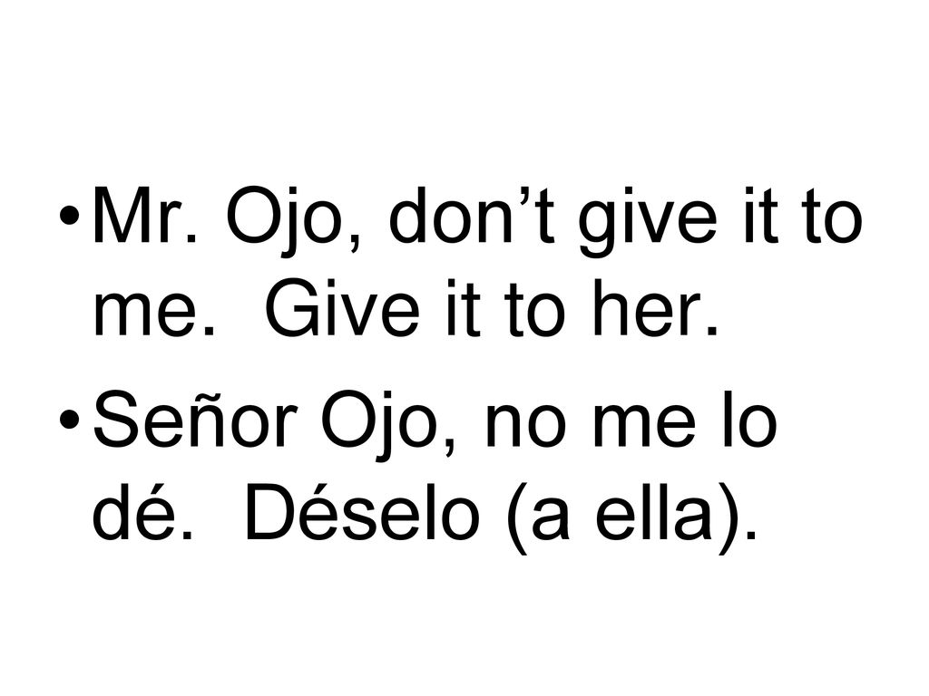 Mr. Ojo, don’t give it to me. Give it to her.