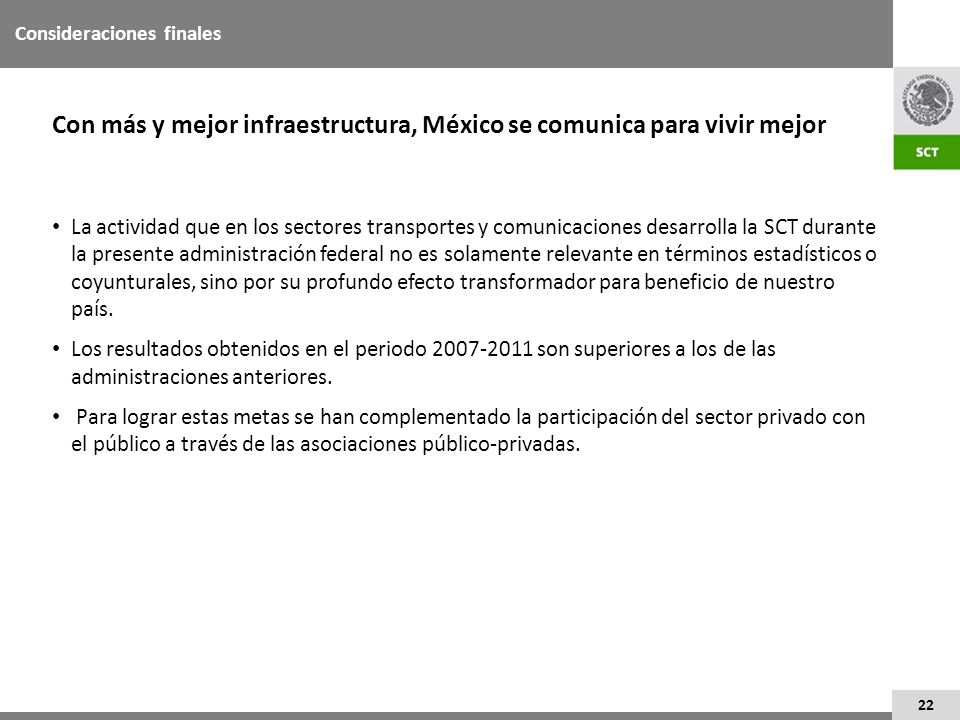 Con más y mejor infraestructura, México se comunica para vivir mejor