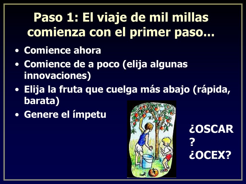 Paso 1: El viaje de mil millas comienza con el primer paso...