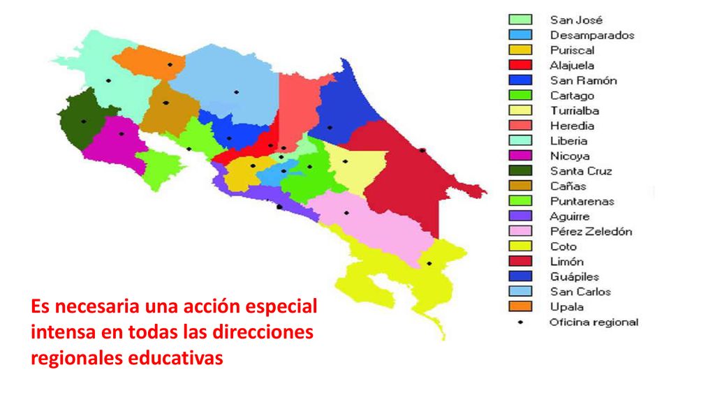 Es necesaria una acción especial intensa en todas las direcciones regionales educativas