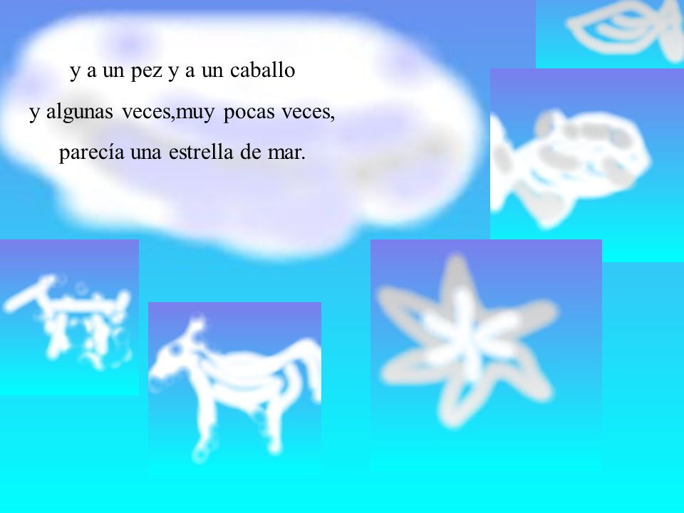 y algunas veces,muy pocas veces, parecía una estrella de mar.