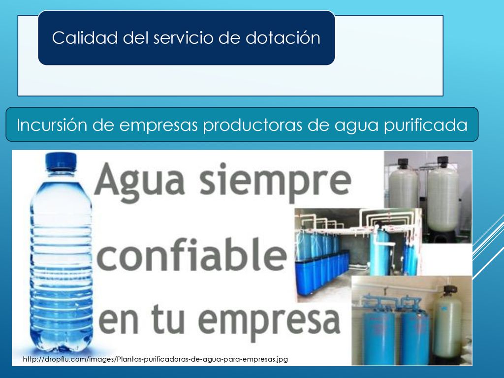 Incursión de empresas productoras de agua purificada