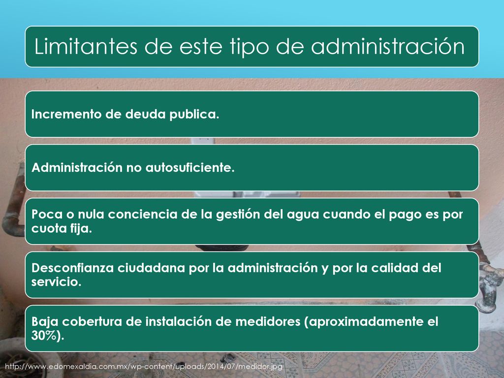 Limitantes de este tipo de administración