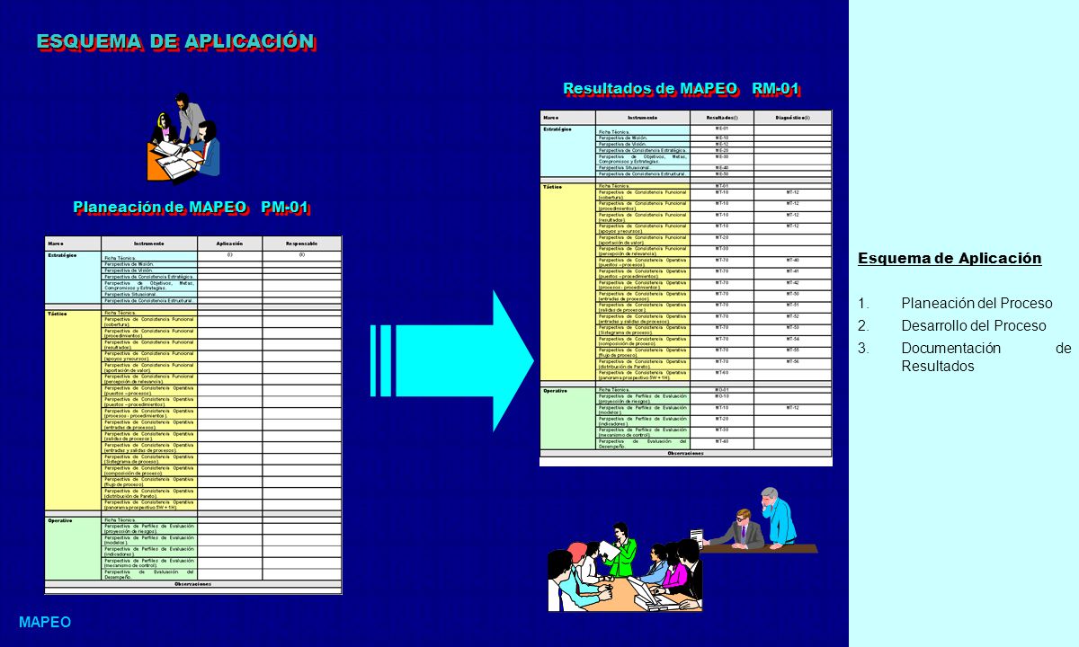 ESQUEMA DE APLICACIÓN Resultados de MAPEO RM-01 Esquema de Aplicación