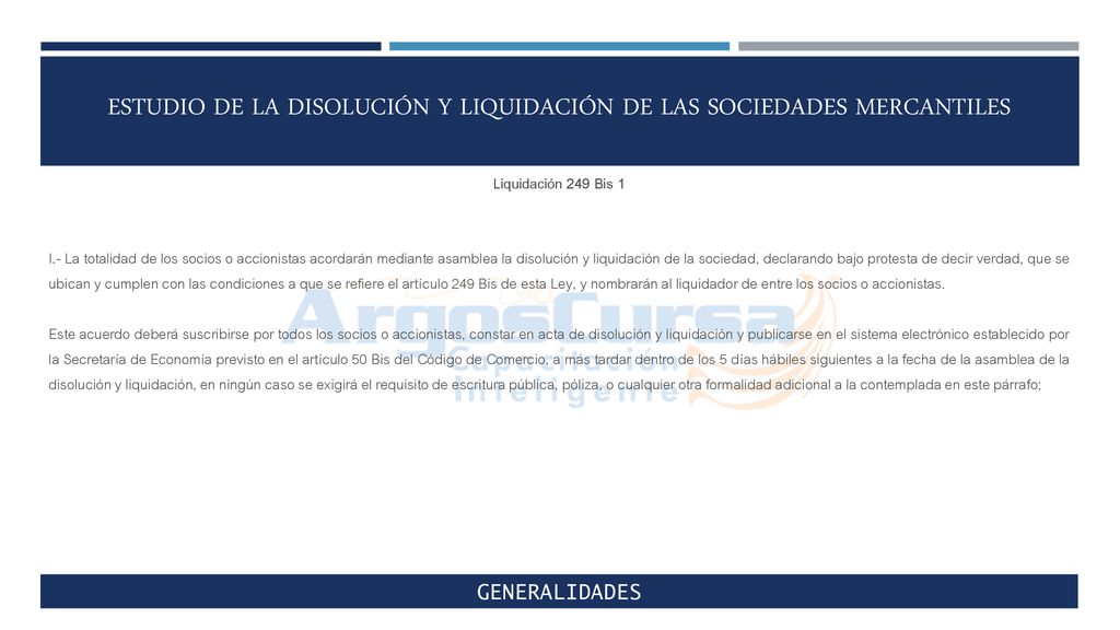 Estudio de la Disolución y Liquidación de las Sociedades Mercantiles