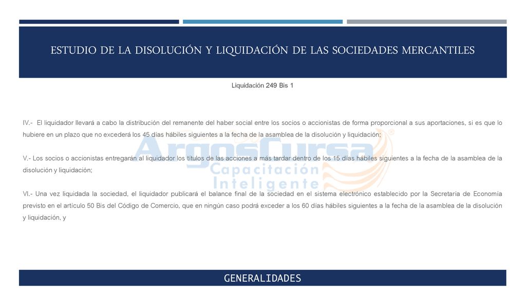 Estudio de la Disolución y Liquidación de las Sociedades Mercantiles