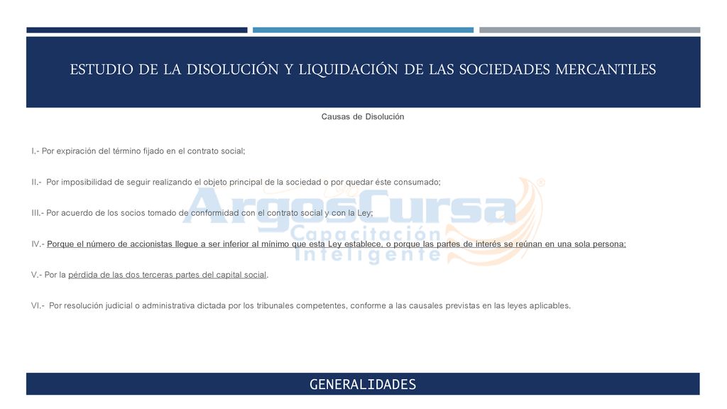 Estudio de la Disolución y Liquidación de las Sociedades Mercantiles