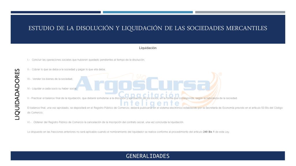 Estudio de la Disolución y Liquidación de las Sociedades Mercantiles