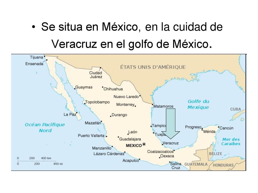 Se situa en México, en la cuidad de Veracruz en el golfo de México.