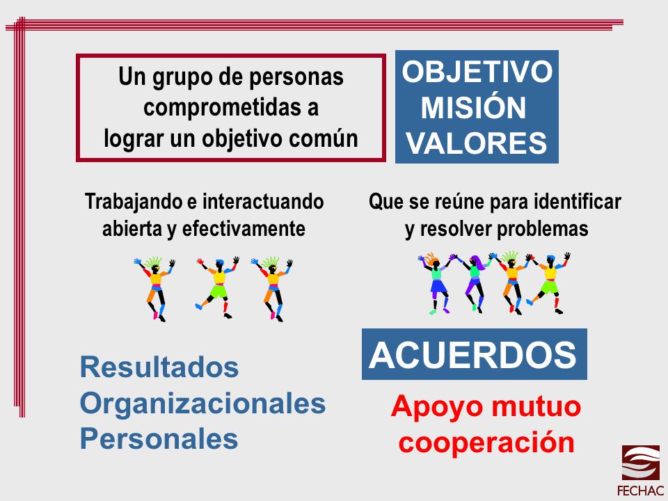 Un grupo de personas comprometidas a lograr un objetivo común