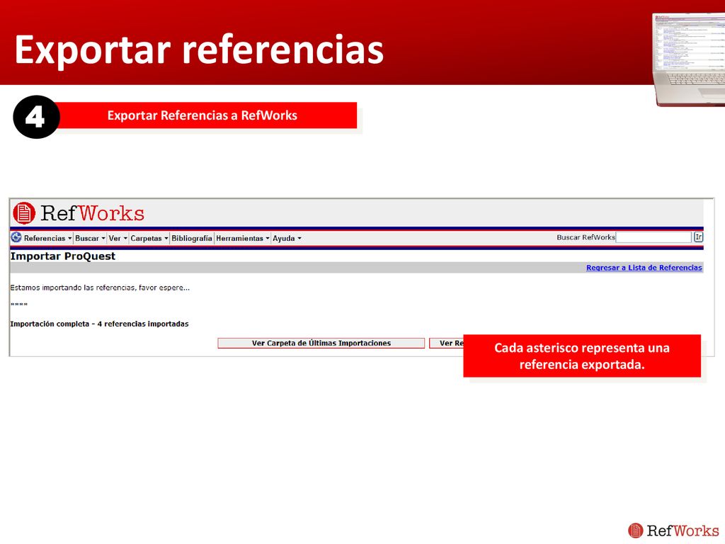 Exportar referencias 4 Exportar Referencias a RefWorks