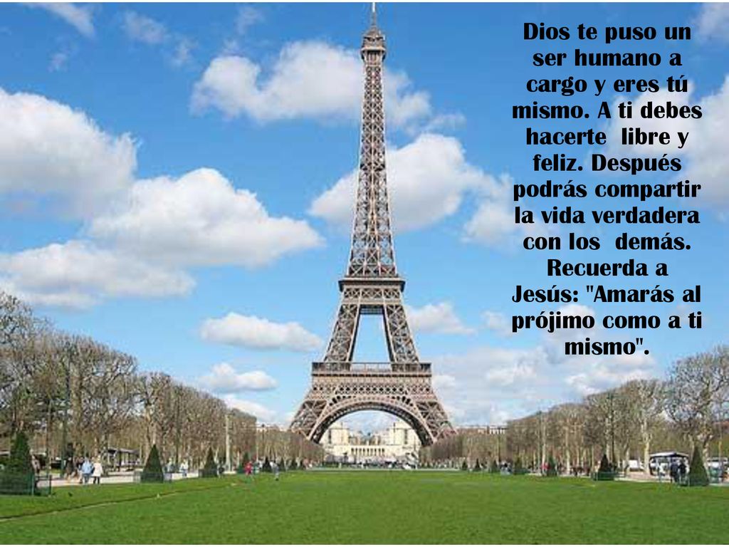Dios te puso un ser humano a cargo y eres tú mismo