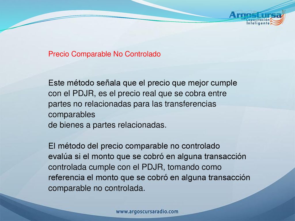 Este método señala que el precio que mejor cumple
