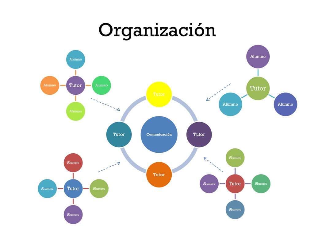Organización Tutor Tutor Tutor Tutor Tutor Alumno Alumno Alumno Alumno