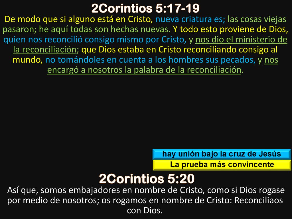 hay unión bajo la cruz de Jesús La prueba más convincente