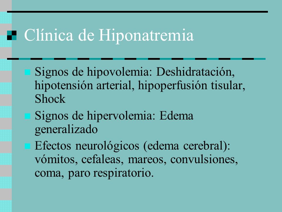 Clínica de Hiponatremia