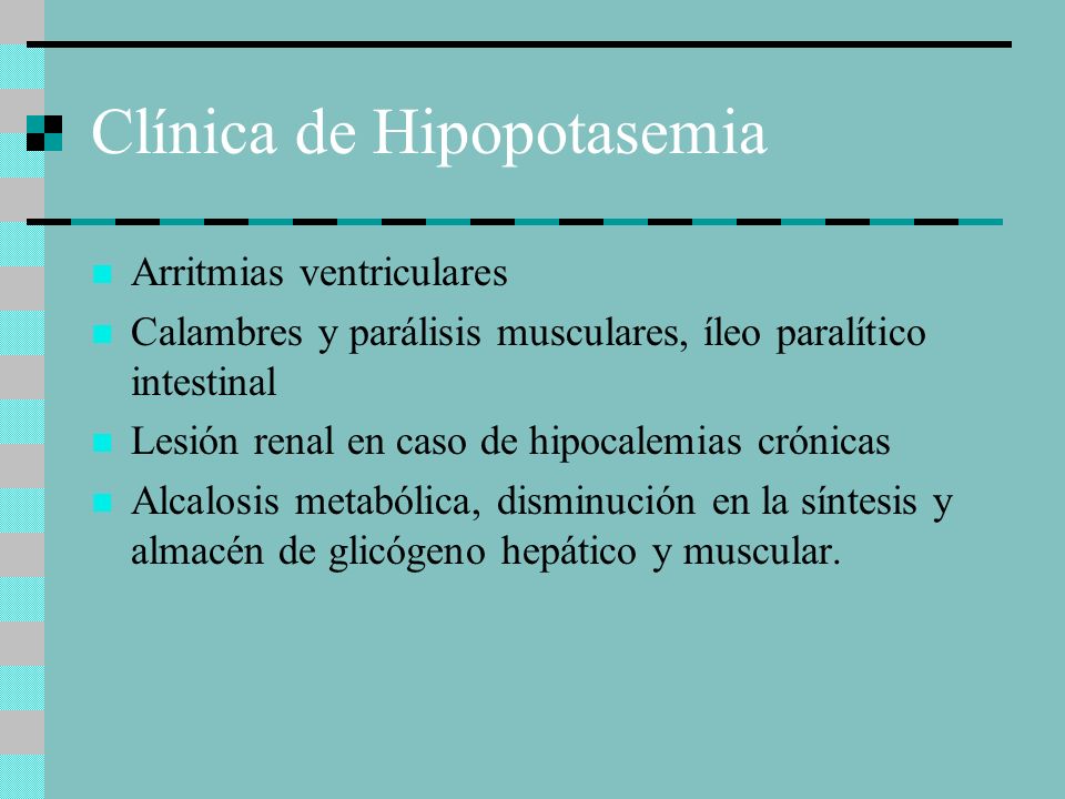 Clínica de Hipopotasemia
