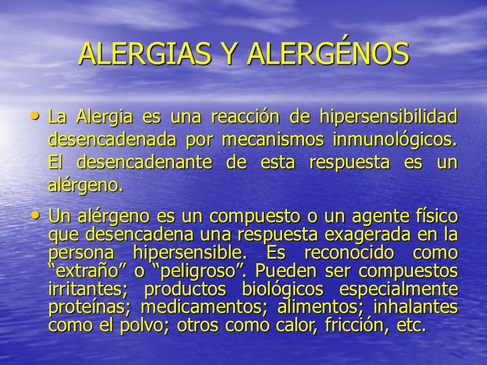 ALERGIAS Y ALERGÉNOS