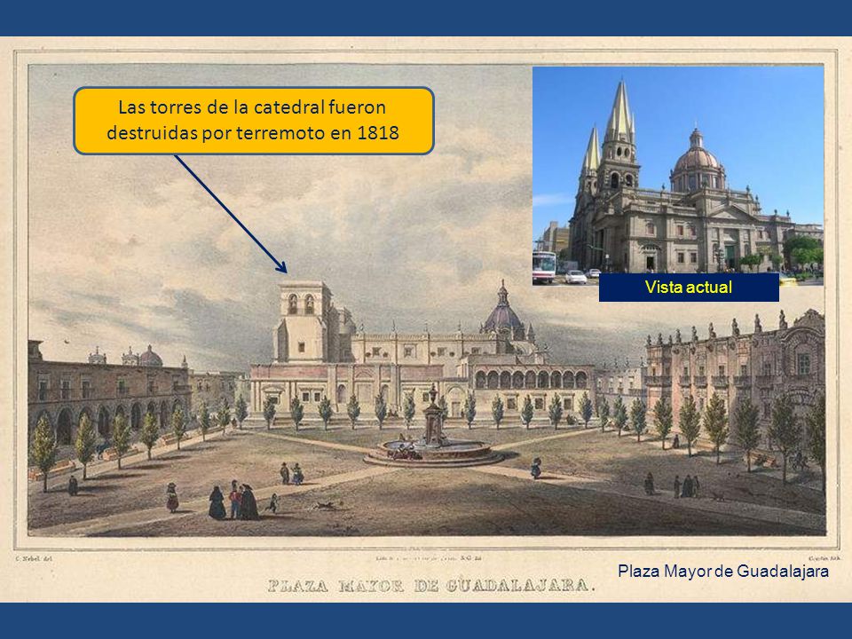Las torres de la catedral fueron destruidas por terremoto en 1818