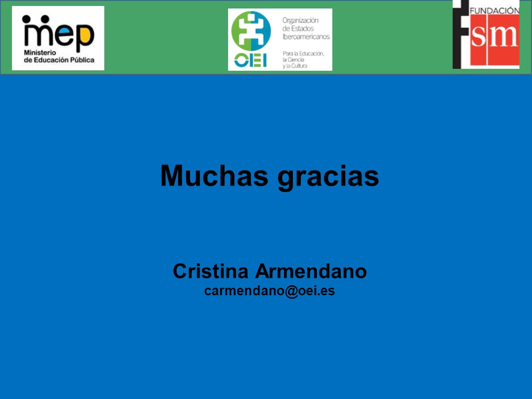 Muchas gracias Cristina Armendano