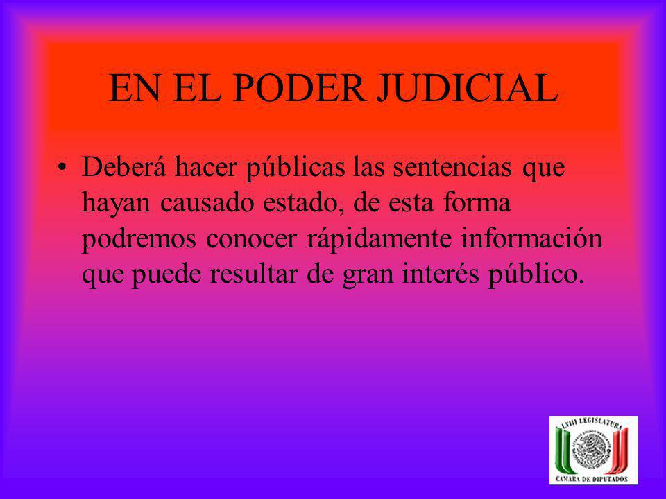 EN EL PODER JUDICIAL