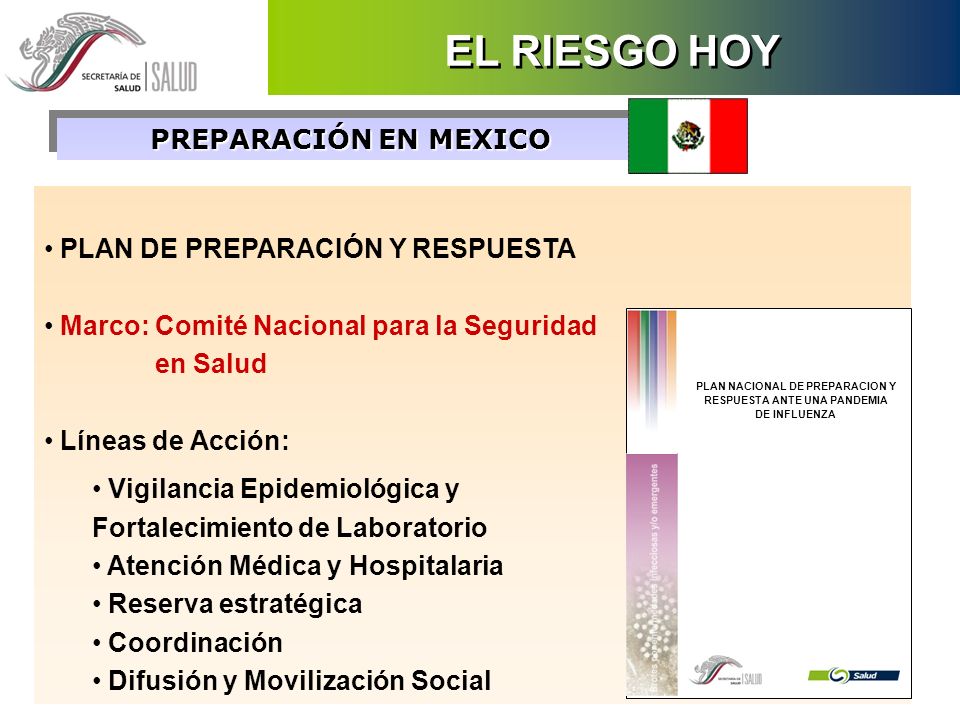 EL RIESGO HOY PREPARACIÓN EN MEXICO PLAN DE PREPARACIÓN Y RESPUESTA