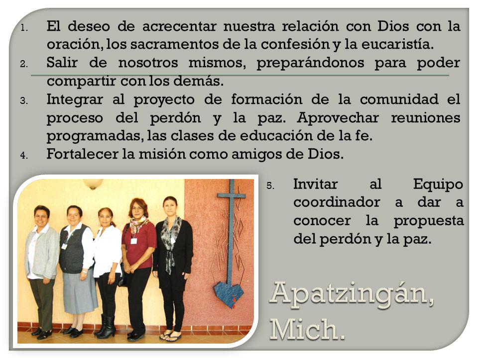 El deseo de acrecentar nuestra relación con Dios con la oración, los sacramentos de la confesión y la eucaristía.