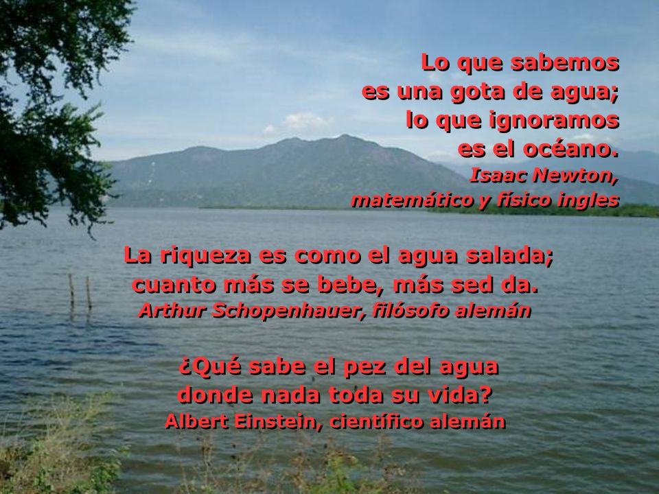 La riqueza es como el agua salada; cuanto más se bebe, más sed da.