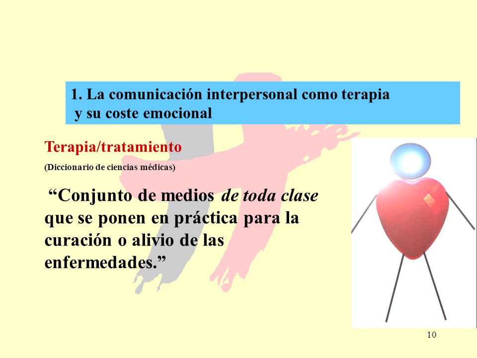1. La comunicación interpersonal como terapia y su coste emocional