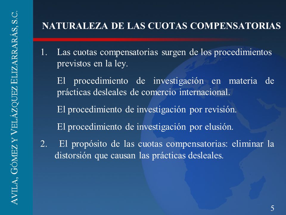 NATURALEZA DE LAS CUOTAS COMPENSATORIAS