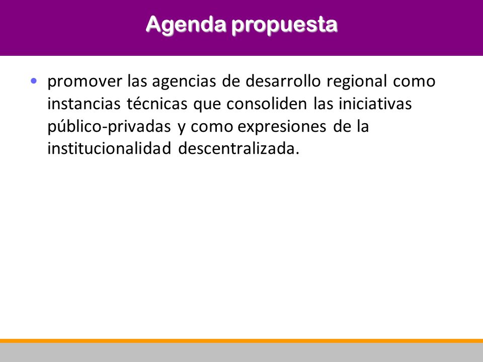 Agenda propuesta