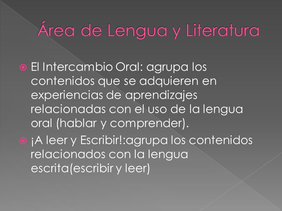 Área de Lengua y Literatura