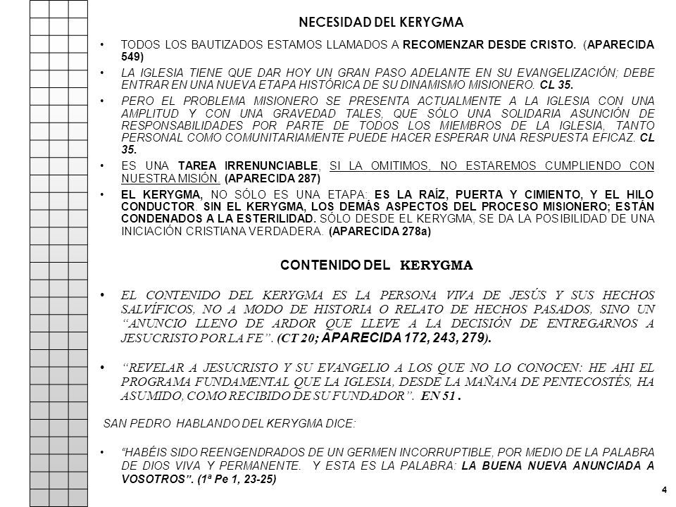 NECESIDAD DEL KERYGMA CONTENIDO DEL KERYGMA