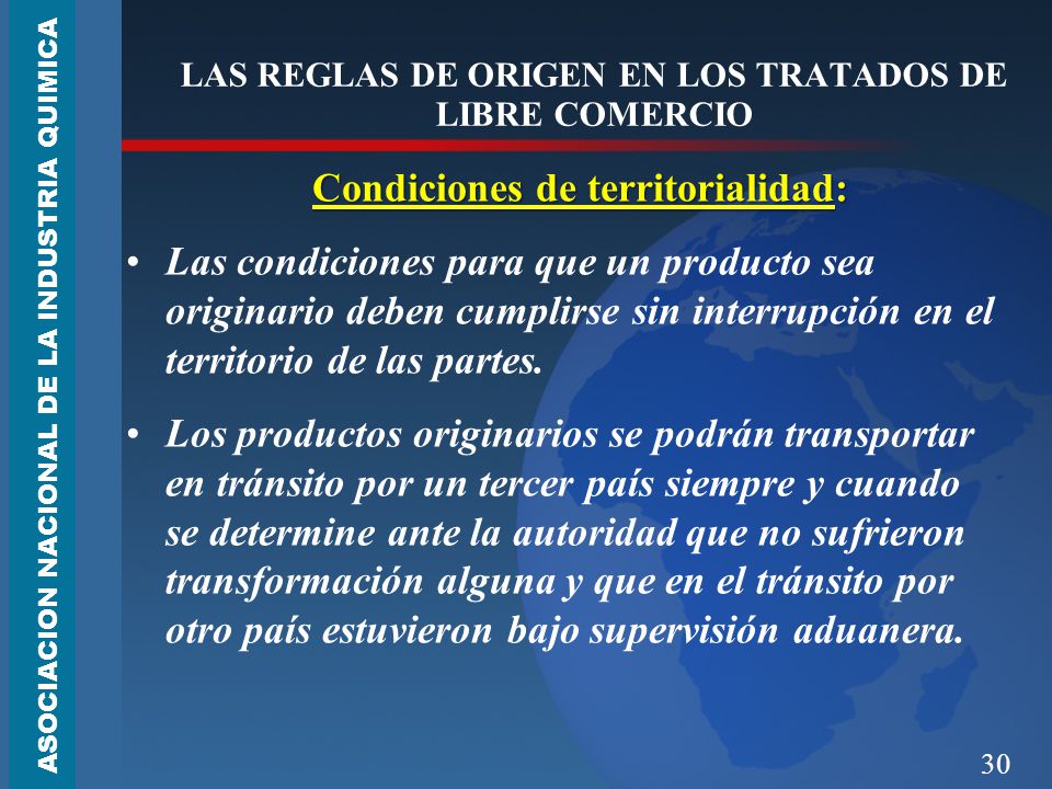 LAS REGLAS DE ORIGEN EN LOS TRATADOS DE LIBRE COMERCIO