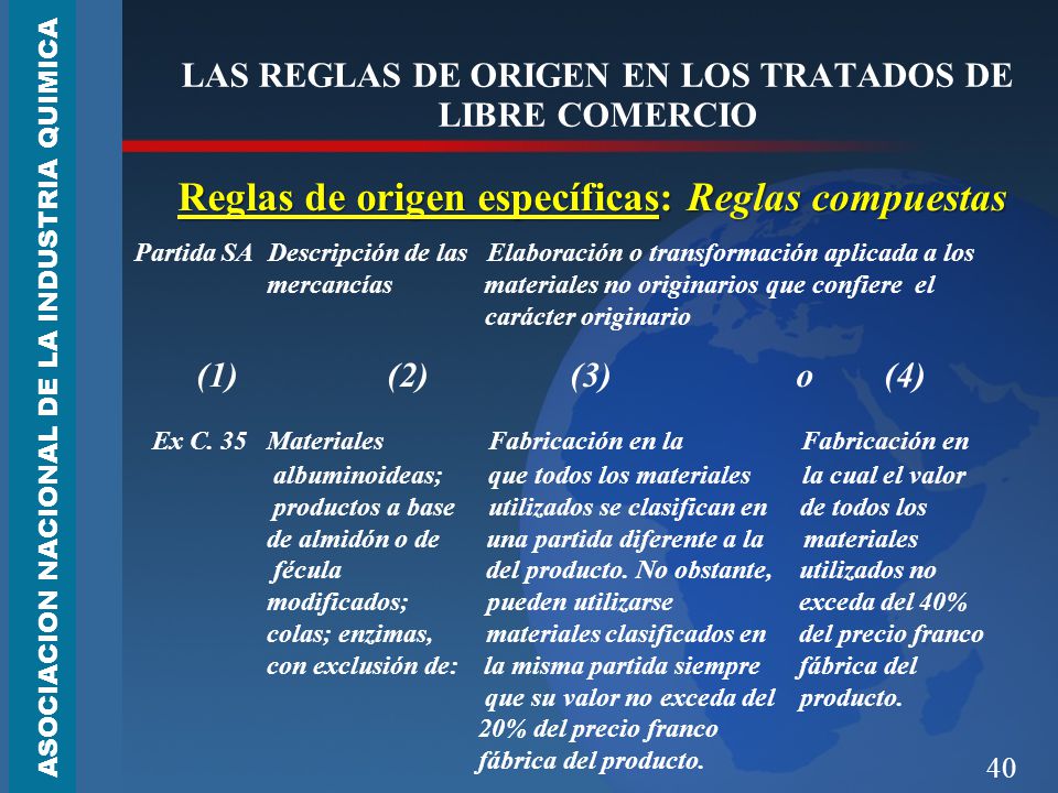 LAS REGLAS DE ORIGEN EN LOS TRATADOS DE LIBRE COMERCIO