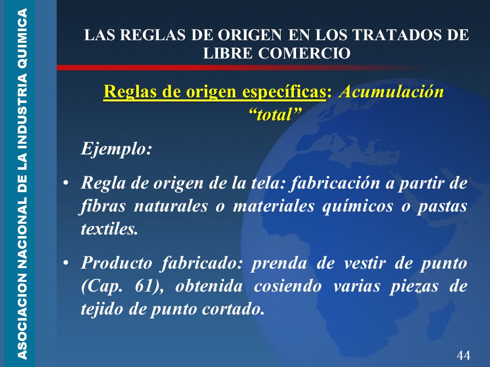 LAS REGLAS DE ORIGEN EN LOS TRATADOS DE LIBRE COMERCIO