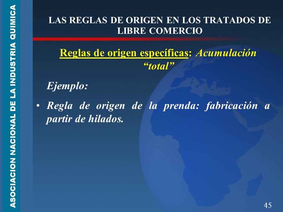 LAS REGLAS DE ORIGEN EN LOS TRATADOS DE LIBRE COMERCIO