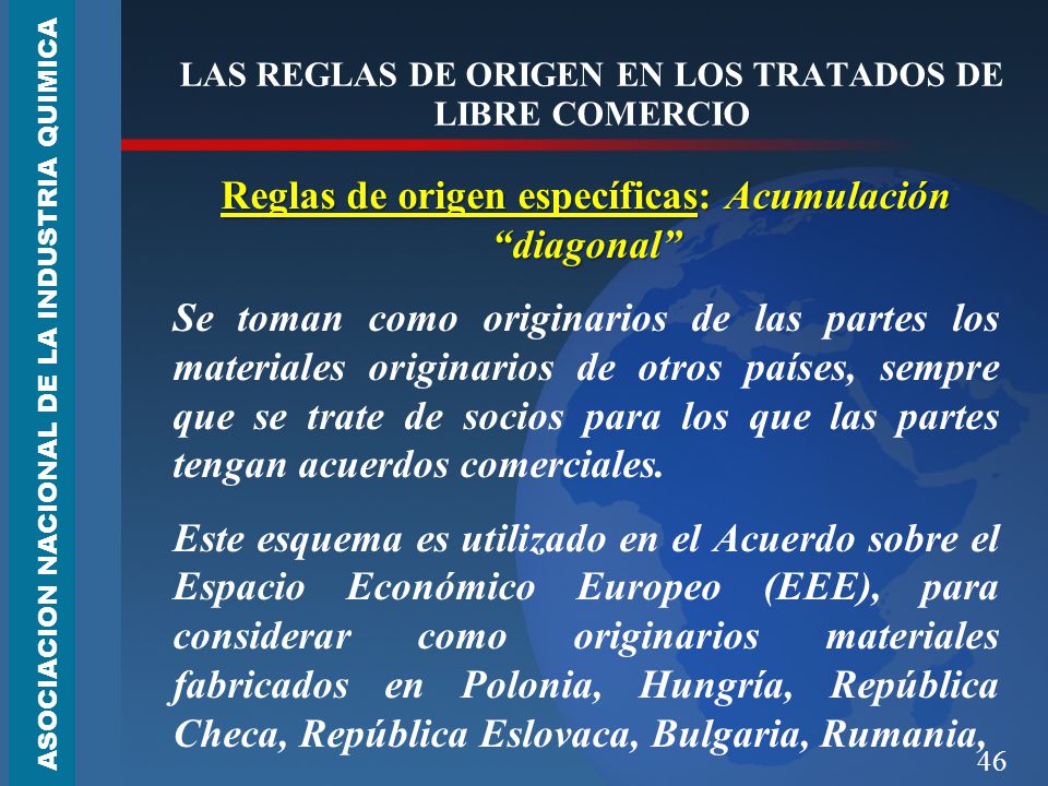 LAS REGLAS DE ORIGEN EN LOS TRATADOS DE LIBRE COMERCIO