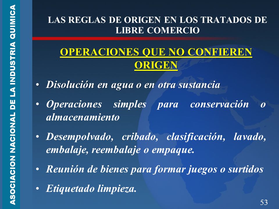 LAS REGLAS DE ORIGEN EN LOS TRATADOS DE LIBRE COMERCIO