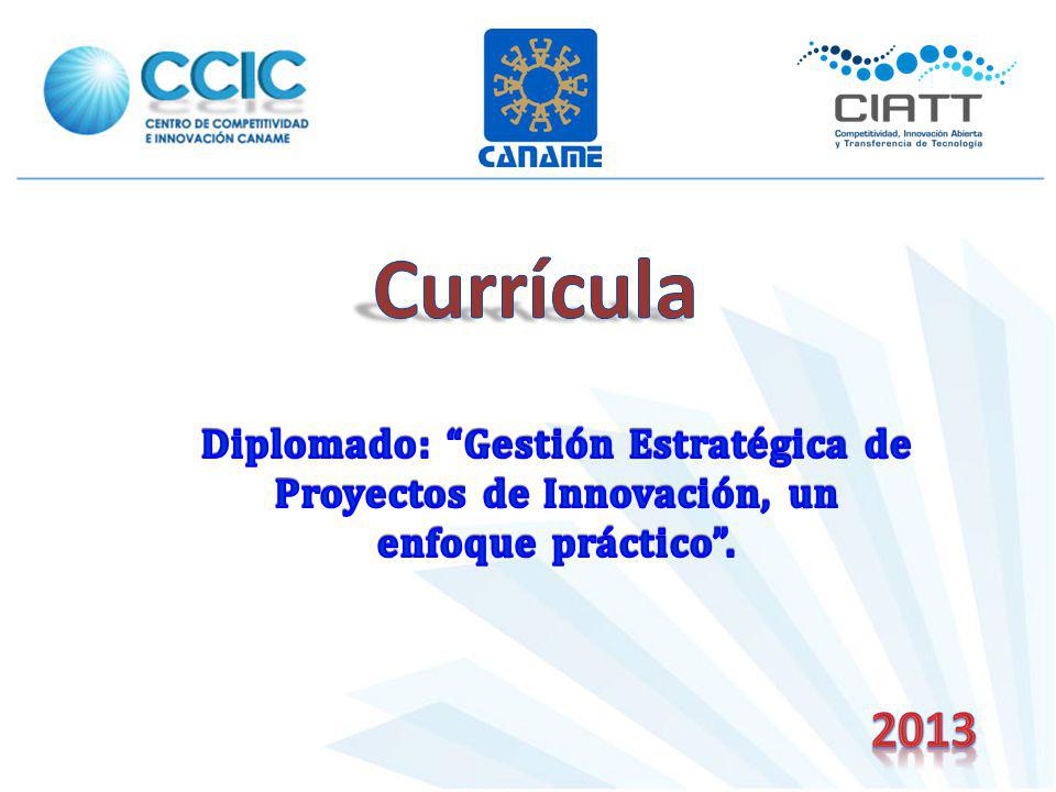 Currícula Diplomado: Gestión Estratégica de Proyectos de Innovación, un enfoque práctico